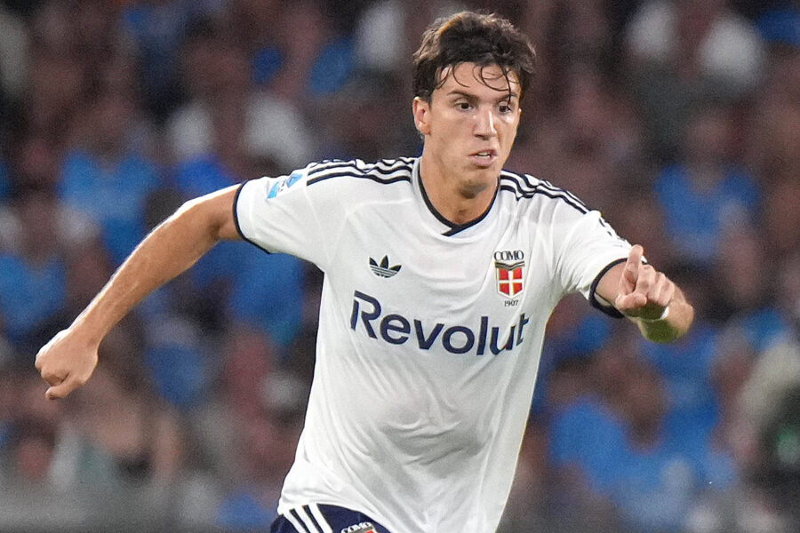 Perrone in azione con il Como