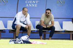Allegri e Manna al centro sportivo del Napoli