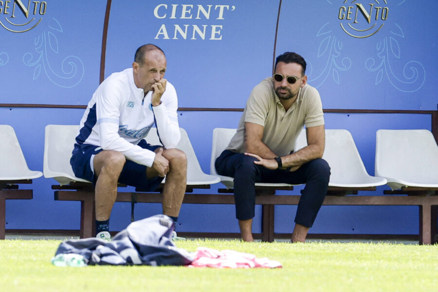 Allegri e Manna al centro sportivo del Napoli