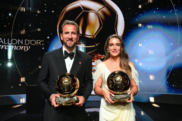 Kane e Alexia Putellas con i Palloni d'Oro