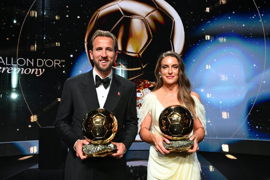 Kane e Alexia Putellas con i Palloni d'Oro